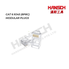 RJ45 Cat6 8P8C Modular Plug Connector – Clear Ethernet LAN Cable Crimp Plug 网络水晶头 网线接头
