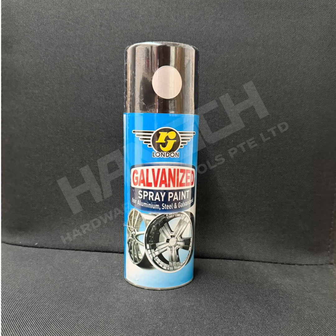 RJ London Galvanized Spray Paint – Thermoplastic Acrylic Metal Coating for Iron, Aluminium, Stainless Steel & Galvanized Surfaces  镀锌喷漆 – 热塑性丙烯酸金属保护喷漆