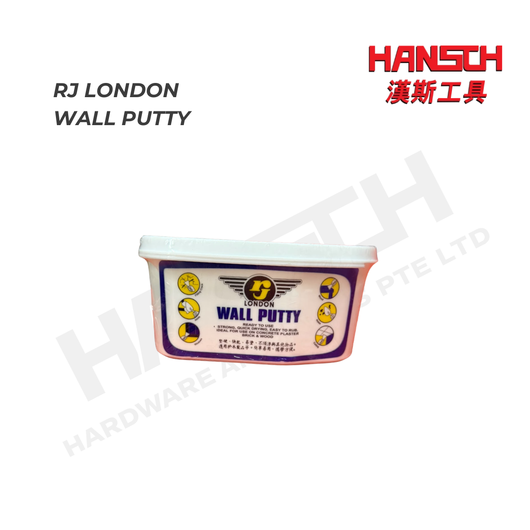 RJ London Wall Putty – Interior & Exterior Crack Filling & Surface Levelling 室内外裂缝修补及墙面找平腻子