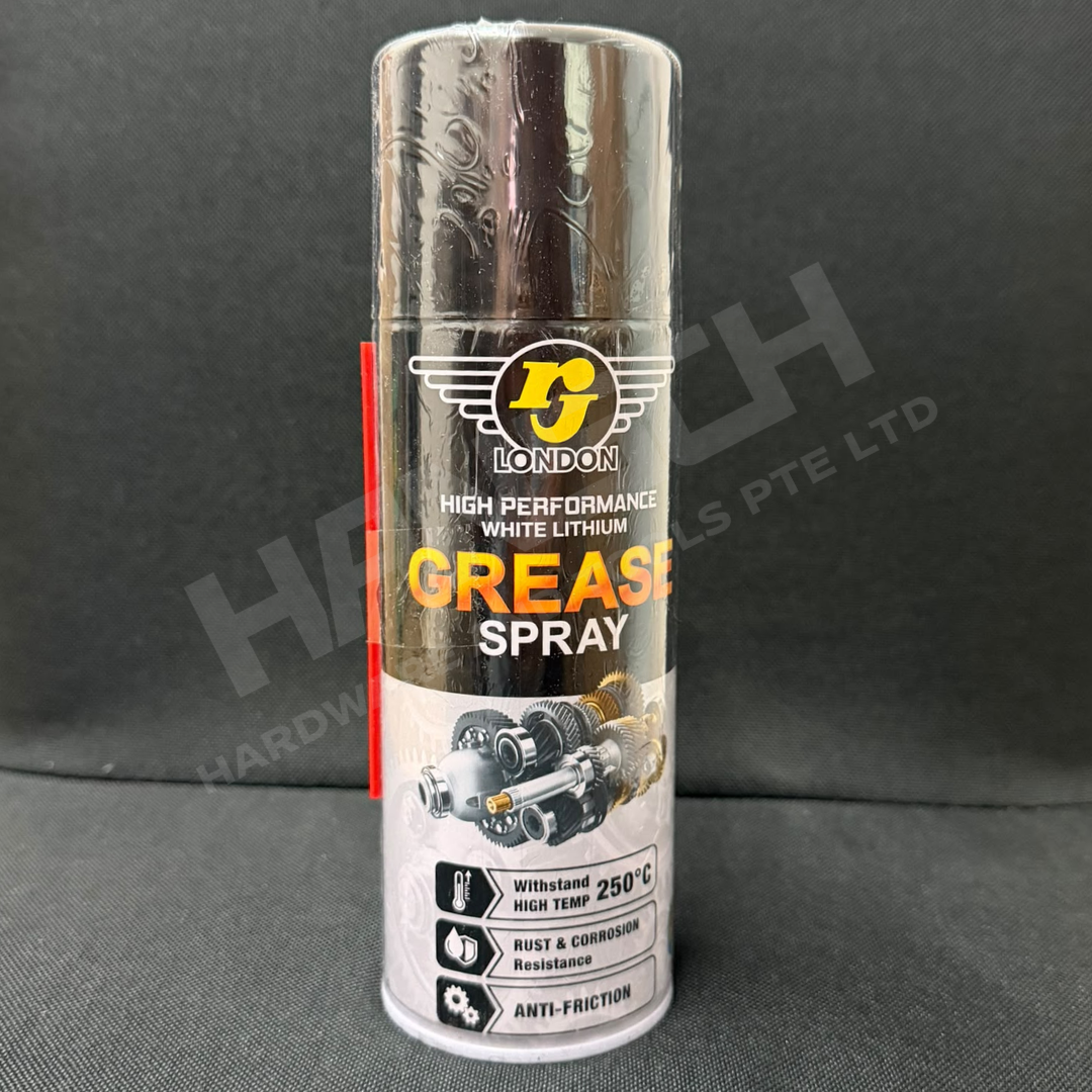 RJ London White Lithium Grease Spray 400ml – Anti-Friction, Rust & Corrosion Protection 防锈防腐蚀润滑喷剂