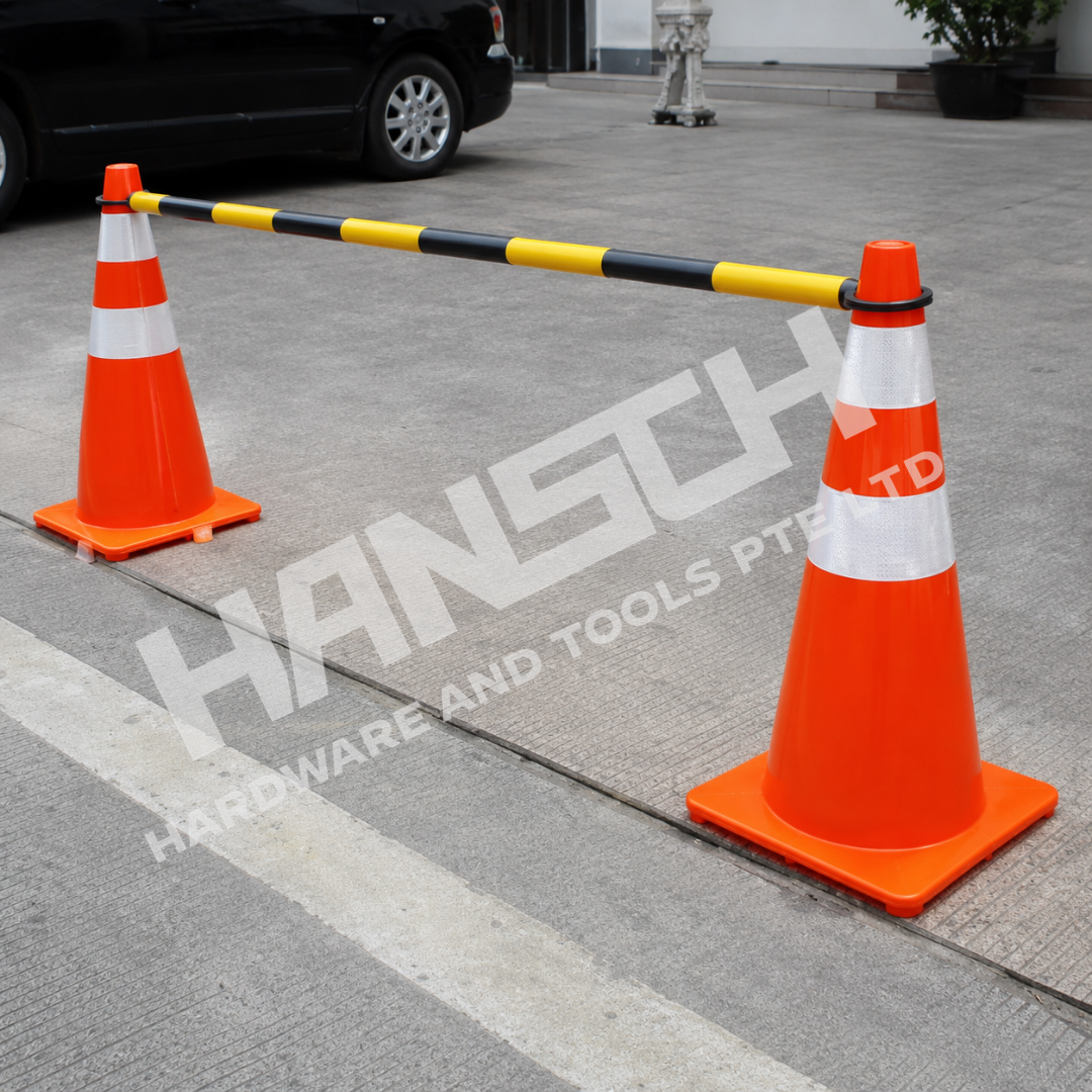 Retractable Traffic Cone Barrier Bar Safety Cone Connecting Pole 伸缩式交通安全锥连接杆