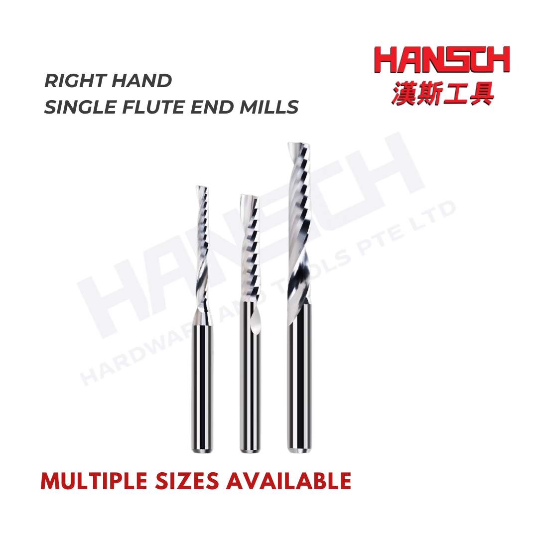 ZZBD-CT Right-Hand Spiral Single-Flute End Mills (左旋单刃螺旋铣刀)