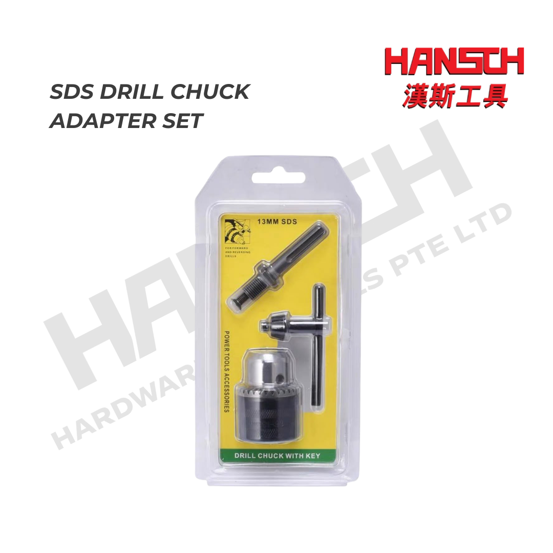 SDS Rotary Hammer Drill to Drill Chuck Adapter Set 1.5–13mm – 13mm Keyed Chuck with SDS Adapter & Chuck Key SDS电锤转换套装