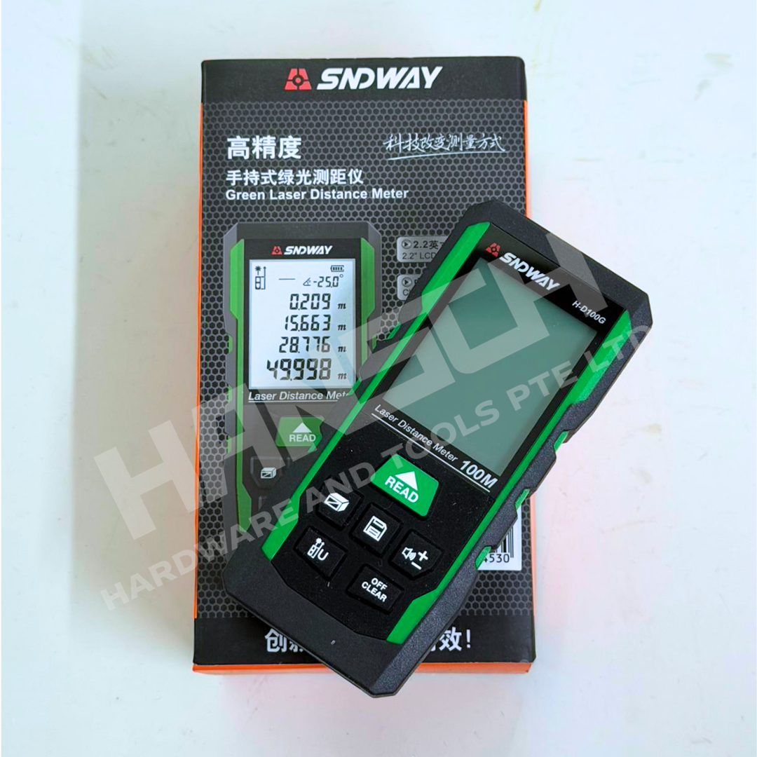SNDWAY H-D100G 100M Green Laser Distance Meter with Electronic Level 激光测距仪水平仪