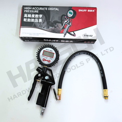 TYB-02 High Accuracy Digital Tyre Inflator Pressure Gauge with Air Hose 汽车摩托车  轮胎充气胎压表