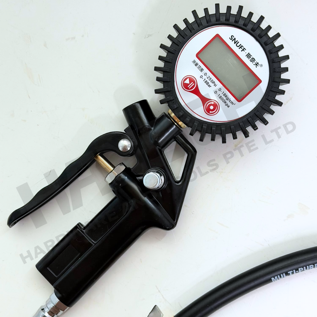 TYB-02 High Accuracy Digital Tyre Inflator Pressure Gauge with Air Hose 汽车摩托车  轮胎充气胎压表