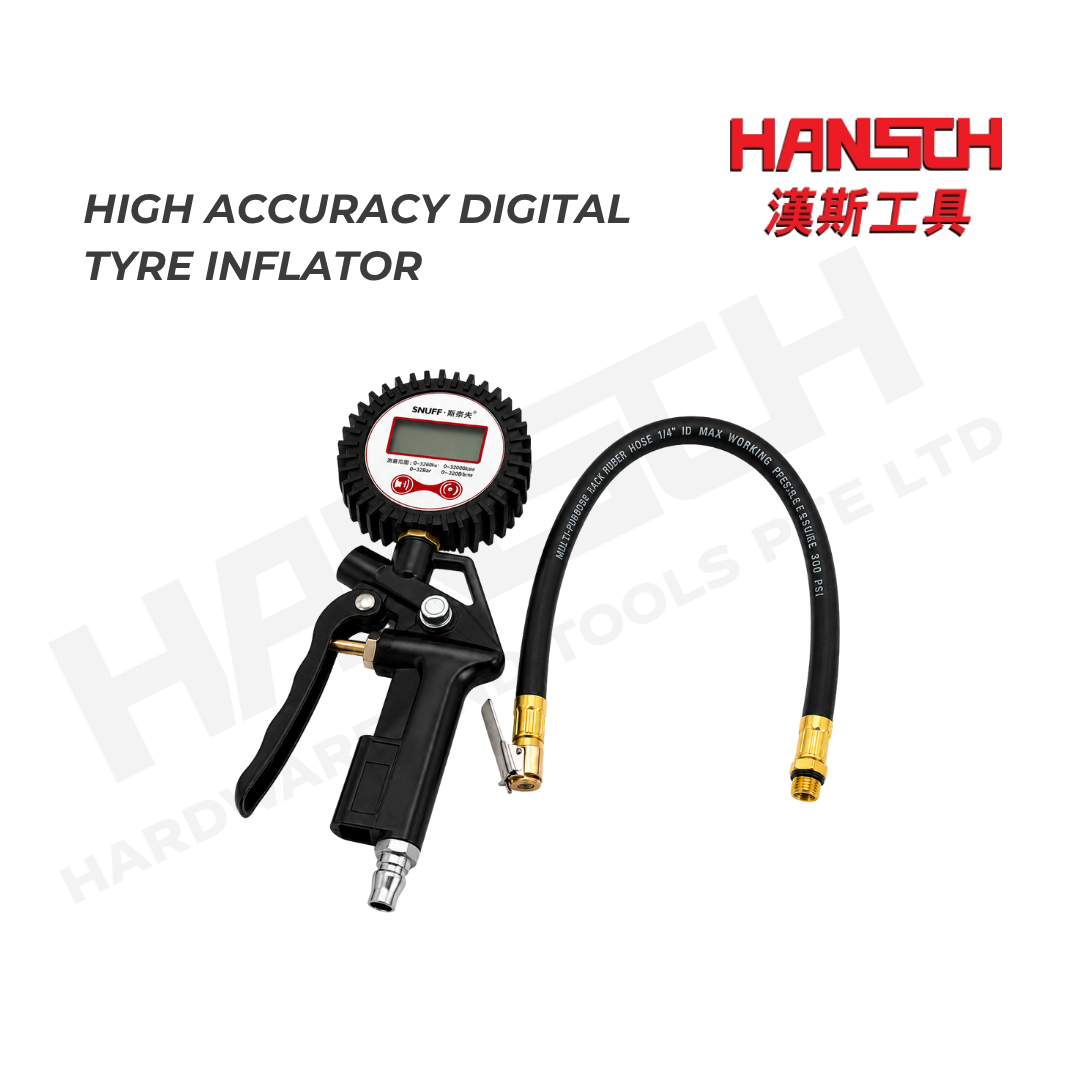TYB-02 High Accuracy Digital Tyre Inflator Pressure Gauge with Air Hose 汽车摩托车  轮胎充气胎压表