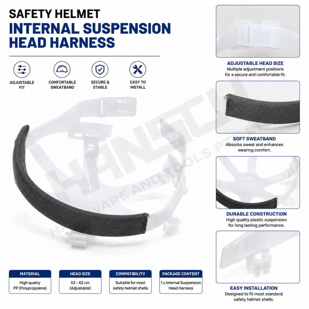 Safety Helmet Internal Suspension Head Harness Inner Liner 安全帽内衬帽架／可调节头箍