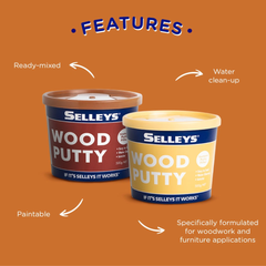 Selleys Wood Putty 500g Ready-Mixed Paintable Wood Repair Filler for Furniture & Woodwork 木器修补膏    家具木工 填补剂
