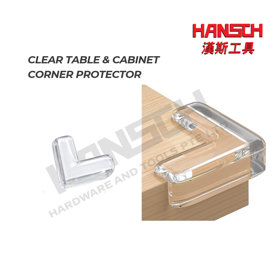 Silicone Clear Table & Cabinet Corner Protector – Transparent Anti-Collision Edge Guard / Safety Corner Cushion
