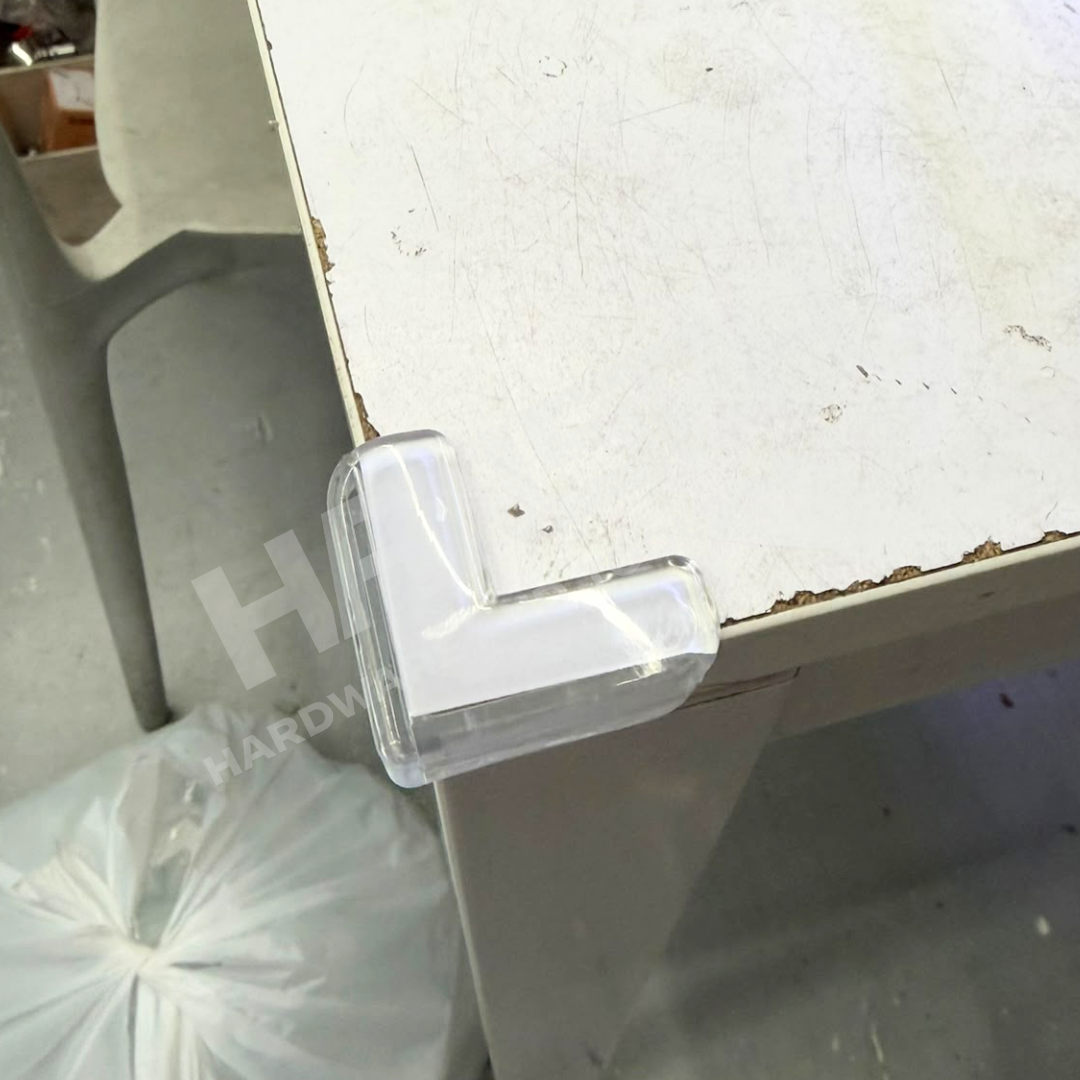 Silicone Clear Table & Cabinet Corner Protector – Transparent Anti-Collision Edge Guard / Safety Corner Cushion