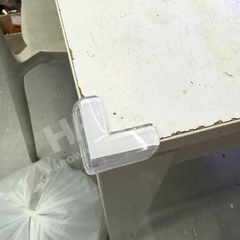Silicone Clear Table & Cabinet Corner Protector – Transparent Anti-Collision Edge Guard / Safety Corner Cushion