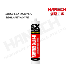 Siroflex Painters Caulk It Flexible Gap Filling Sealant White 310ml | Paintable Interior & Exterior Caulk 白色可上漆柔性填缝密封胶