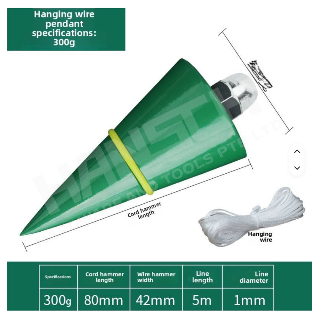 Wynn’s Solid Cone Pendant Construction Site Hanging Hammer Plumb Bob (W0476) 吊线坠
