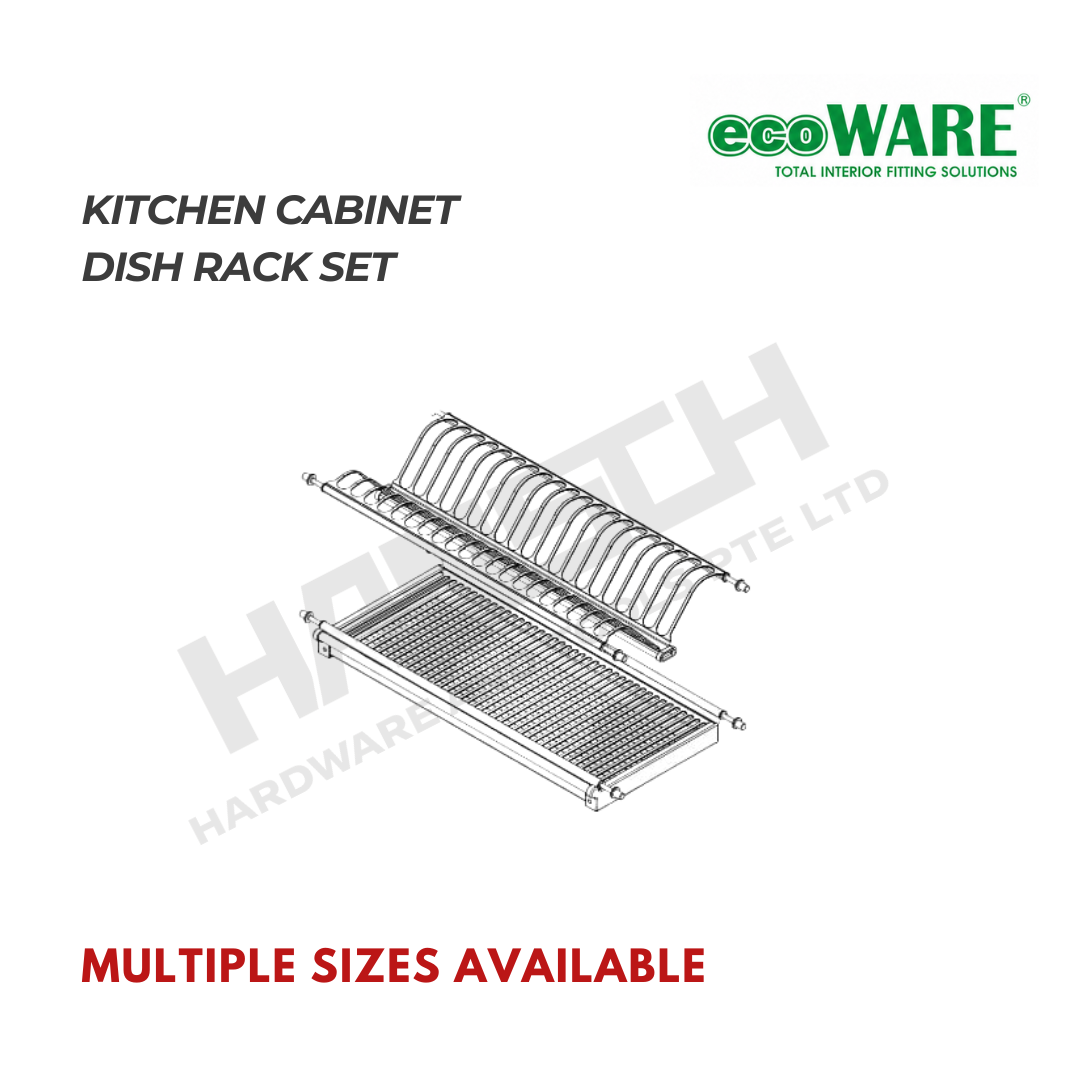 Stainless Steel 304 Kitchen Cabinet Dish Rack Set | Plate & Dish Drainer Rack 不锈钢厨房橱柜碗碟沥水架