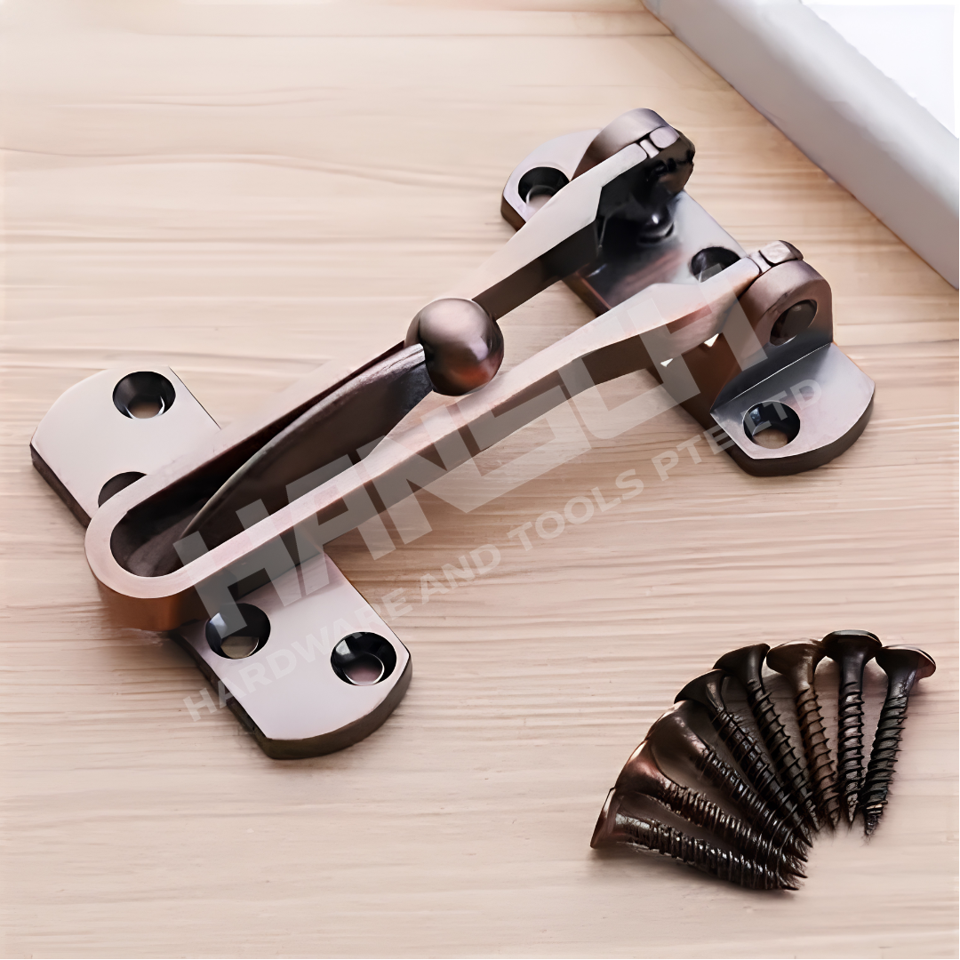Swing Bar Door Security Guard Latch Safety Door Lock 摆臂式防盗门扣