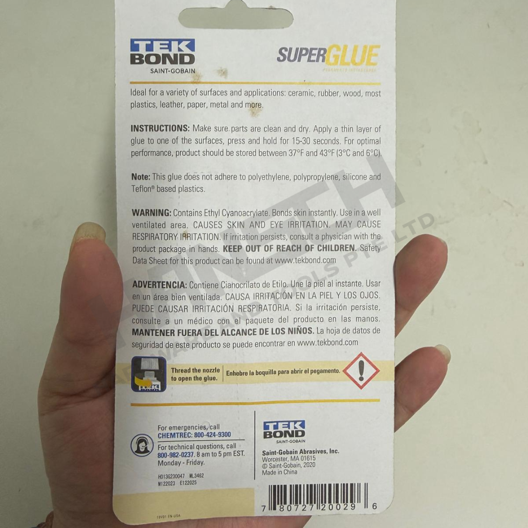 TEKBOND Super Glue Instant Adhesive 多用途瞬间强力胶水 |  快干万能胶