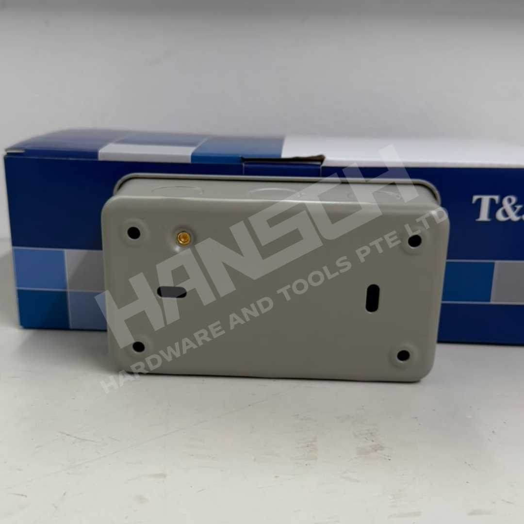 T&J 2 Gang 13A Switch Socket Metal Clad 双位开关插座