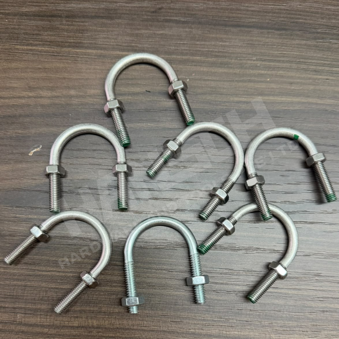 U-Bolt for Steel Pipes with Hex Nuts – Multiple Sizes Available 钢管U型螺栓配螺母（多种尺寸可选）