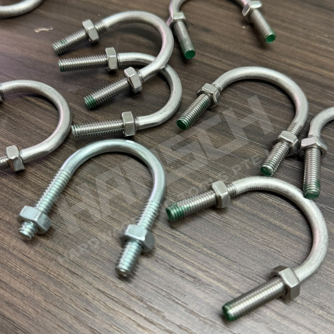 U-Bolt for Steel Pipes with Hex Nuts – Multiple Sizes Available 钢管U型螺栓配螺母（多种尺寸可选）