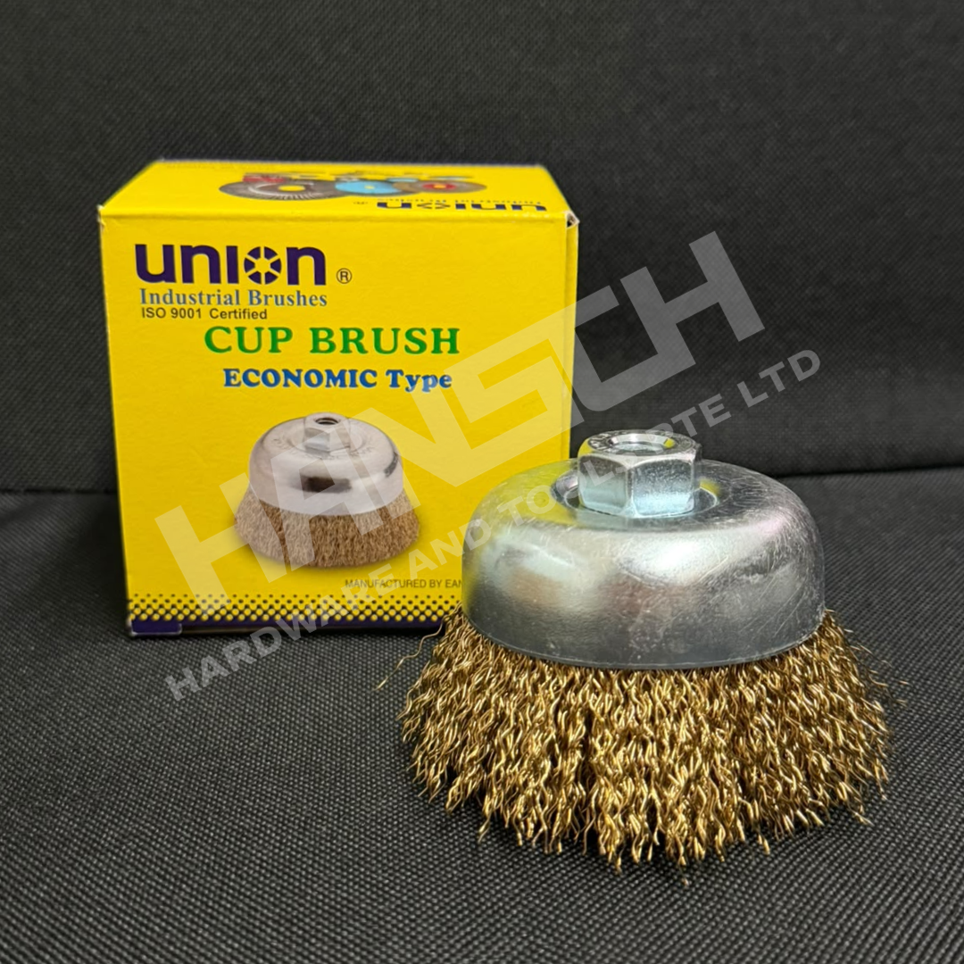 UNION CC-31 Brass Wire Cup Brush Industrial Rust Removal & Metal Surface Cleaning 工业除锈抛光清洁刷