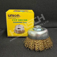 UNION CC-31 Brass Wire Cup Brush Industrial Rust Removal & Metal Surface Cleaning 工业除锈抛光清洁刷
