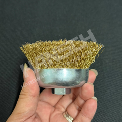 UNION CC-31 Brass Wire Cup Brush Industrial Rust Removal & Metal Surface Cleaning 工业除锈抛光清洁刷