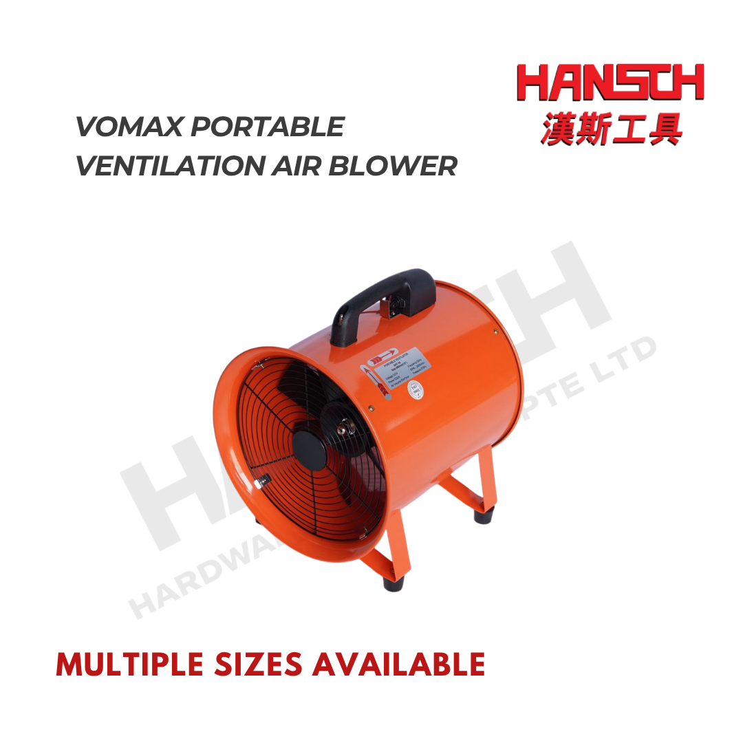 VOMAX Portable Ventilation Air Blower 8"–24" Industrial Exhaust Fan 工业便携式通风鼓风机 / 排风机