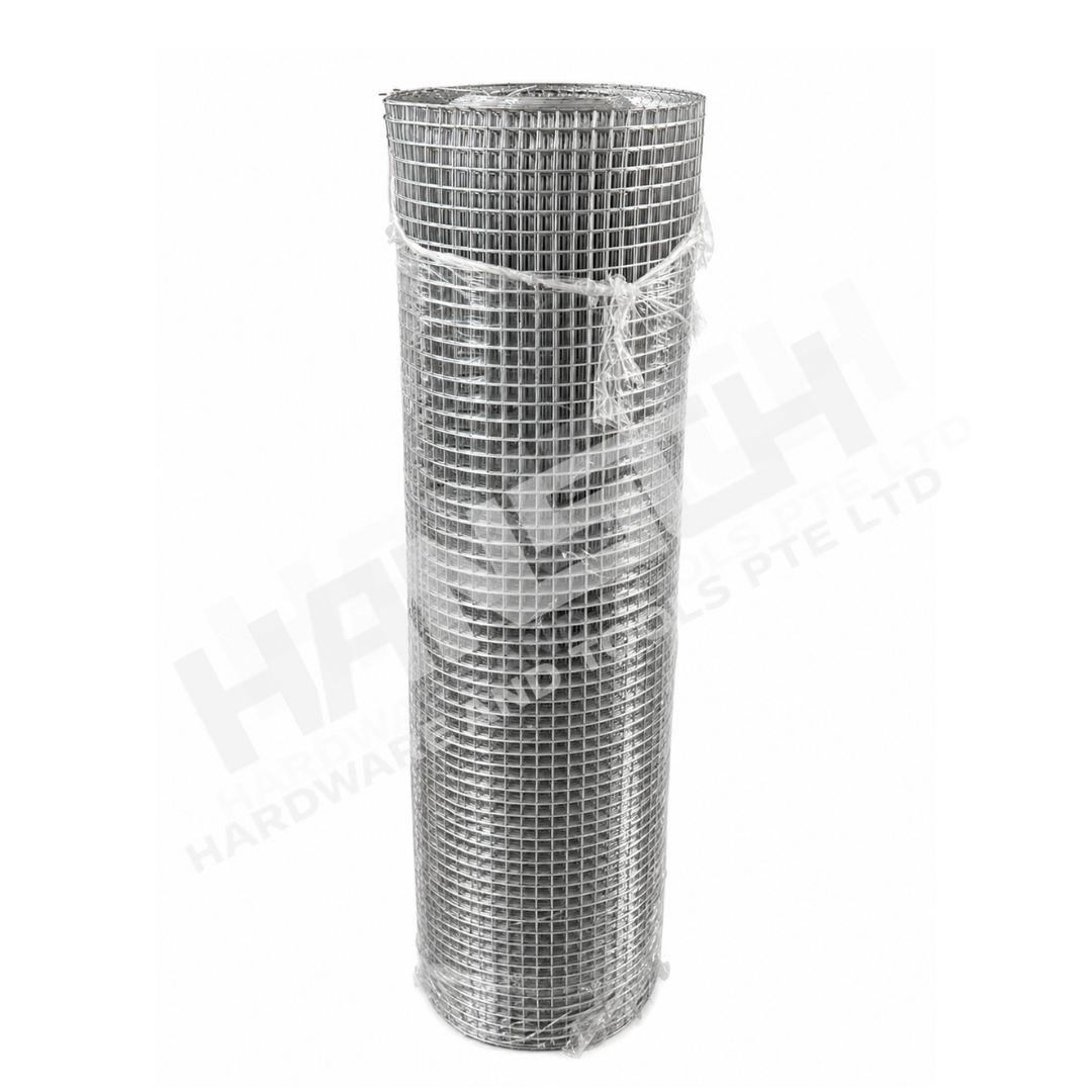 Welded Wire Mesh Roll – Square Grid Metal Fencing Mesh for Construction, Garden & General Purpose 方格金属围栏网 建筑防护隔离网