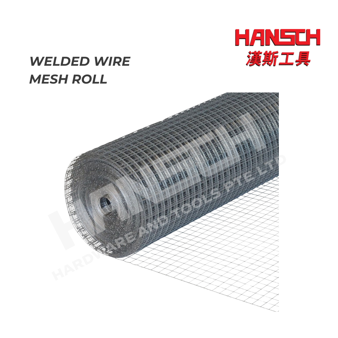Welded Wire Mesh Roll – Square Grid Metal Fencing Mesh for Construction, Garden & General Purpose 方格金属围栏网 建筑防护隔离网