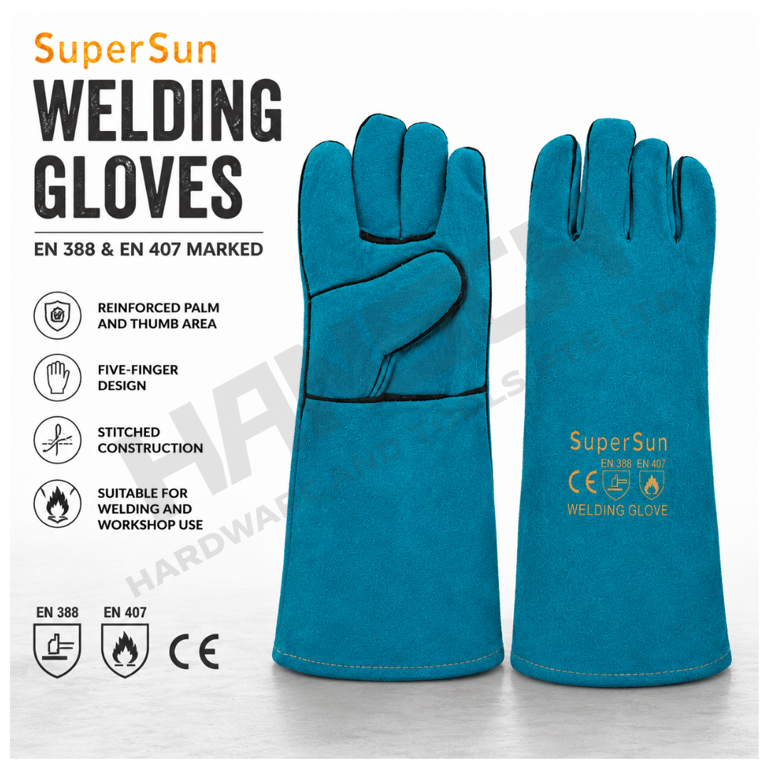 Welding Gloves with LongCuff – EN 388 & EN 407 Marked 焊接防护手套