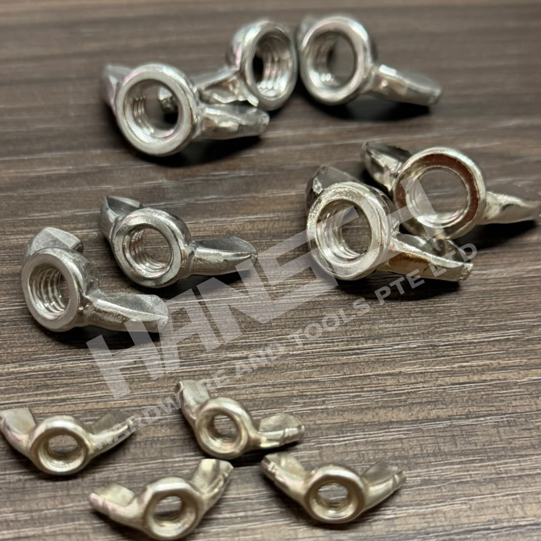 Wing Nut / Butterfly Nut – Stainless Steel Hand Tightening Threaded Fastener (Various Sizes) 蝴蝶螺母（多种尺寸可选）