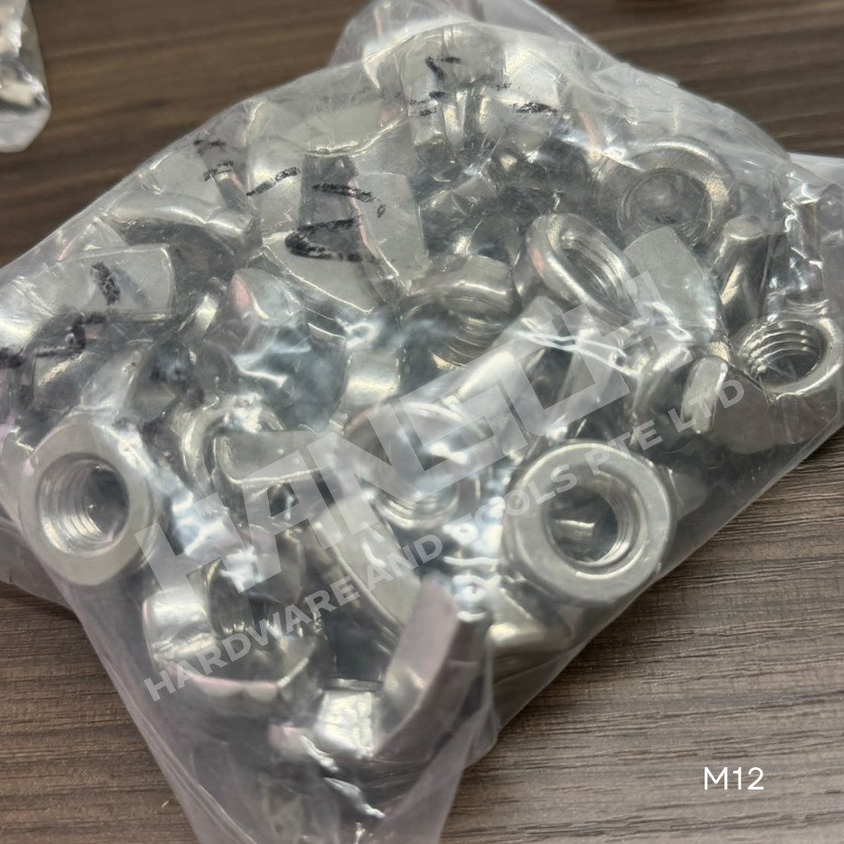 Wing Nut / Butterfly Nut – Stainless Steel Hand Tightening Threaded Fastener (Various Sizes) 蝴蝶螺母（多种尺寸可选）