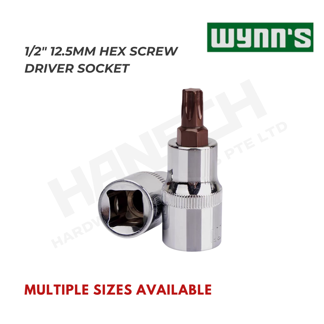 Wynn's 1/2" Drive Hex Screwdriver Socket Bit Socket Adapter 1/2六角旋具套筒