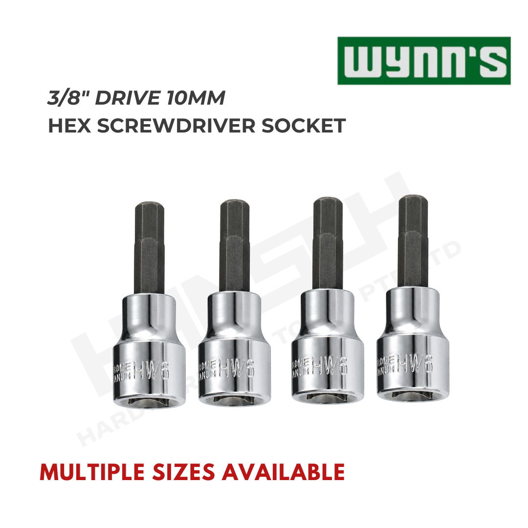 Wynn's 3/8" Drive 10mm Series Hex Screwdriver Socket 六角旋具套筒
