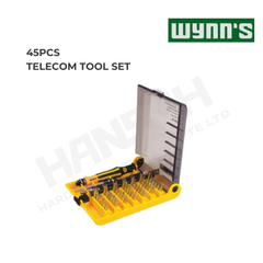 Wynn's 45-Piece Telecom Screwdriver Bit Set (W3476) Industrial Repair Screwdriver Set for Watch, Computer and Mobile Phone Maintenance (电讯组套批45件套电讯)