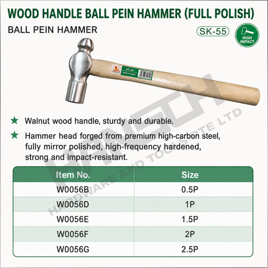 Wynn's Ball Pein Hammer W0056 木柄圆头锤