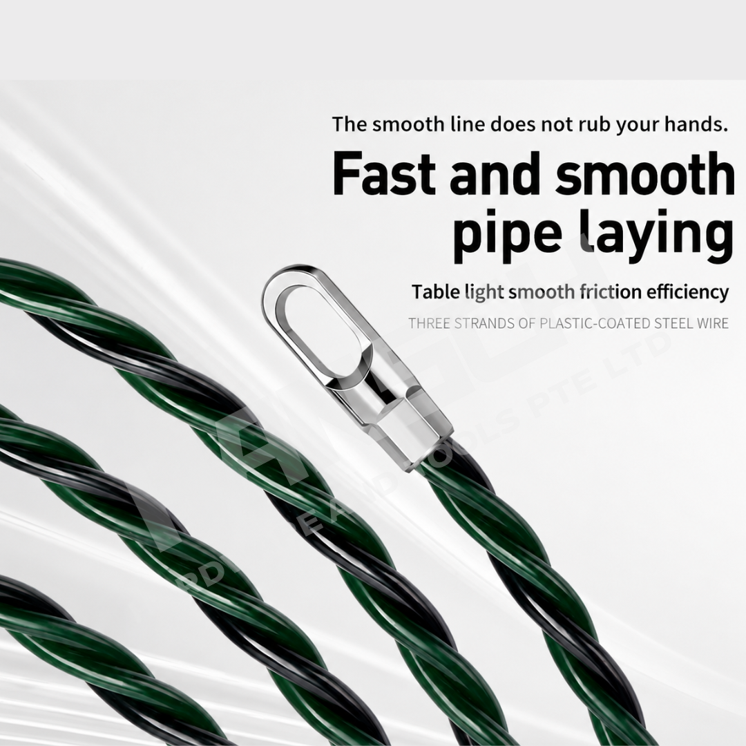 Wynn's Cable Puller Fish Tape 20m - Wire Puller and Threading Tool Concealed Line Multi-Purpose Electrician Steel Guide 穿线器