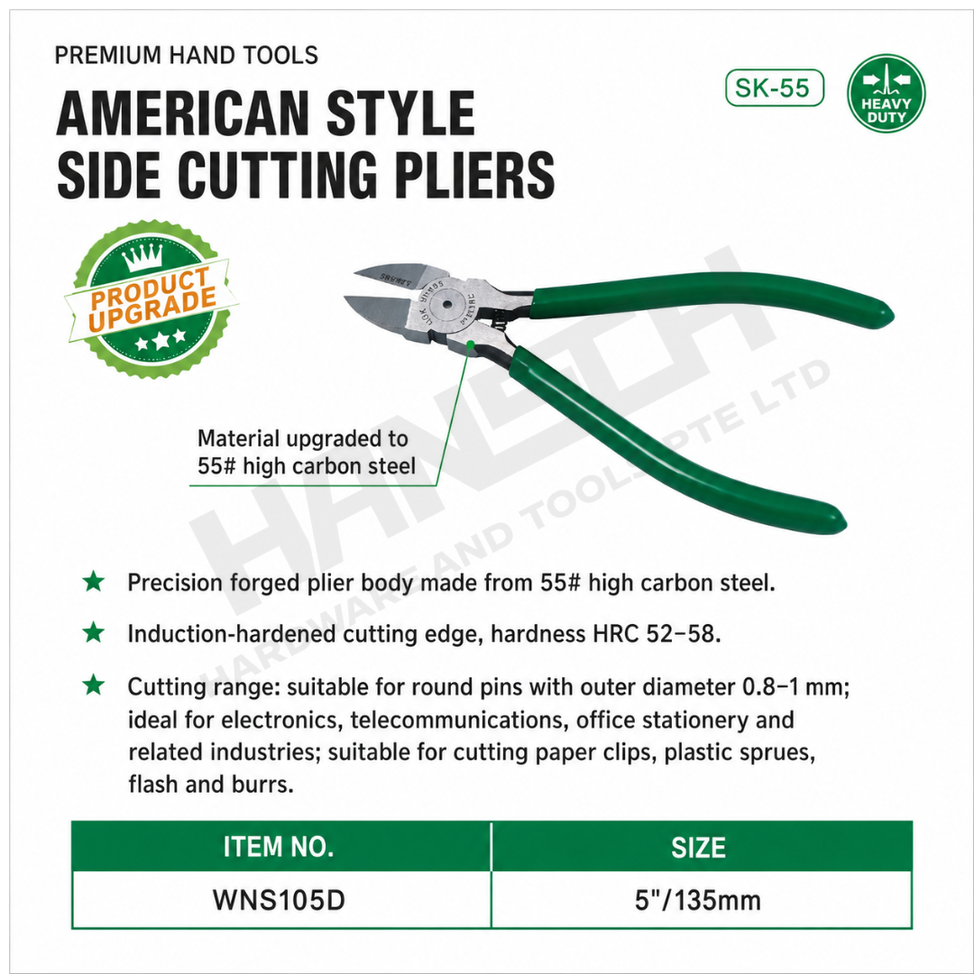 Wynn's American Style Side Cutting Pliers (WNS105D) 5-inch /135mm 美式水口钳