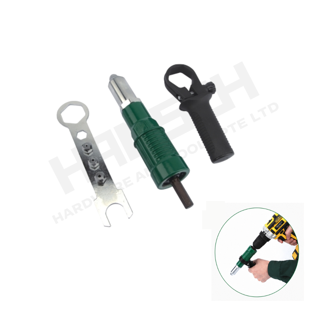 Wynn's Electric Riveter Adapter Conversion Connector WS4561 Drill Riveting Tool Attachment for Blind Rivets Ø2.4/3.2/4.0/4.8mm (电动铆钉枪转换接头)