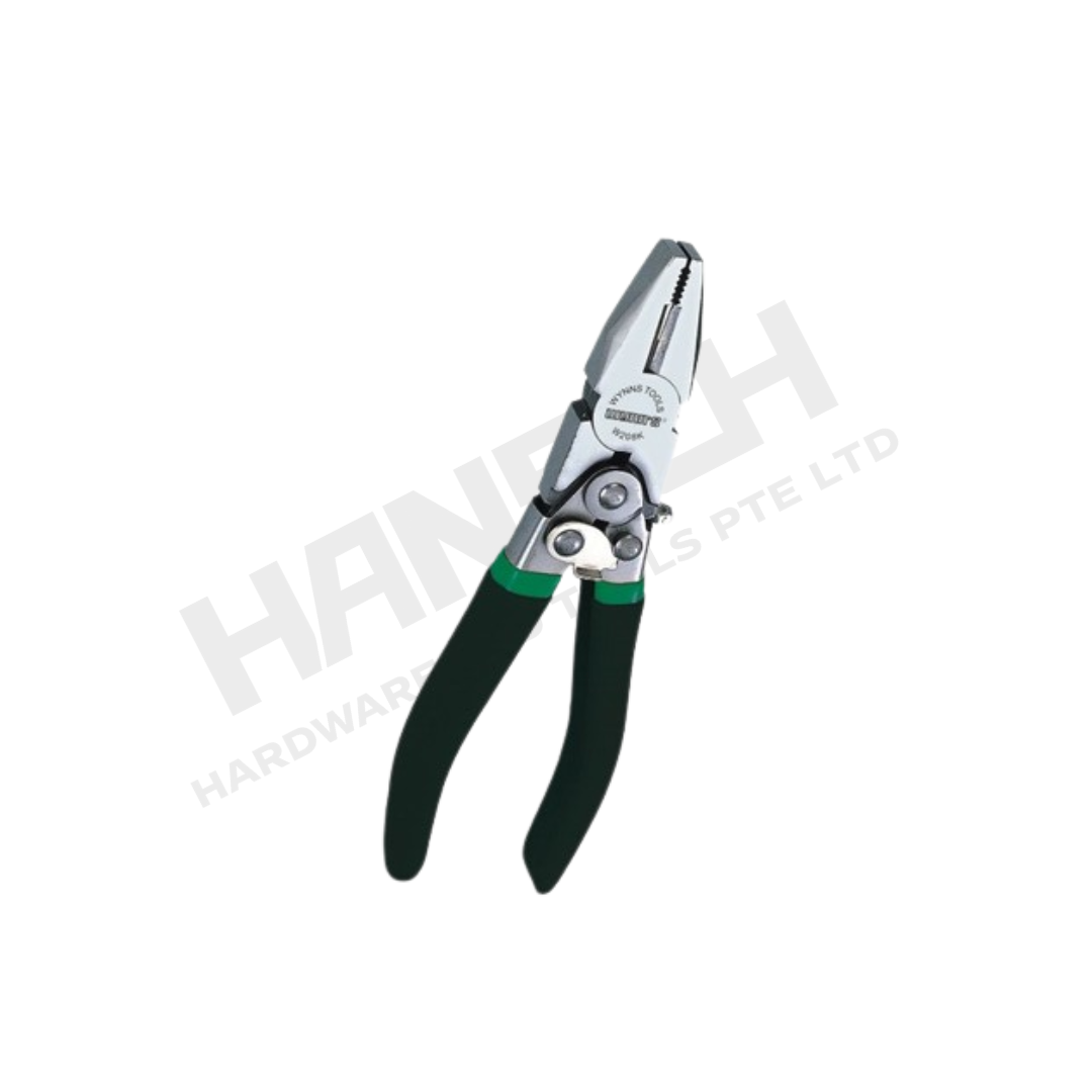 Wynn's Energy Saving Combination Pliers (W208K) 8 Inch Heavy Duty Cutting and Gripping Hand Tool 省力钢丝钳