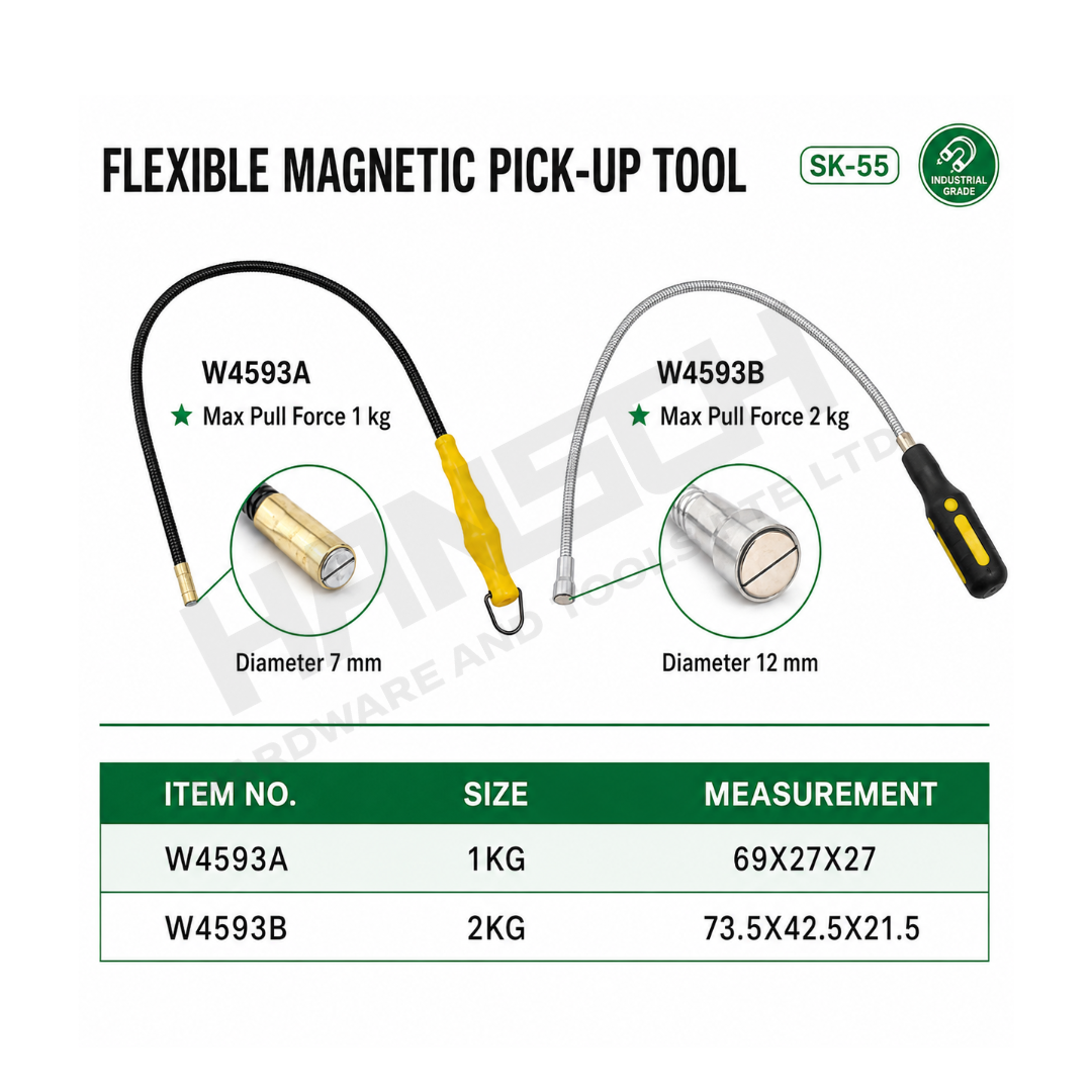 Wynn's Strong Magnet Retrieval Rod (W4593A) 1kg Flexible Magnetic Pick-Up Tool 可弯式强磁吸棒