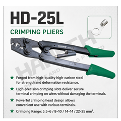 Wynn's HD-25L Heavy-Duty Crimping Pliers for Cable Terminal Lug Crimping (25L压线钳)