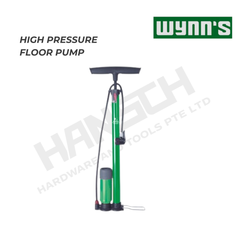 Wynn's High-Pressure Floor Pump with Pressure Gauge (W3244D) – Portable Manual Air Pump for Bicycles, E-Bikes, Motorcycles, Cars & Balls 高压打气筒带表
