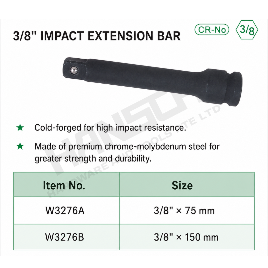Wynn's Impact Extension Bar 1/2" 3/4" and 3/8" 风动接杆