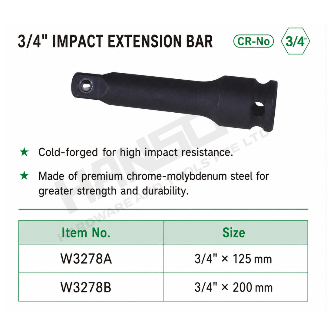 Wynn's Impact Extension Bar 1/2" 3/4" and 3/8" 风动接杆