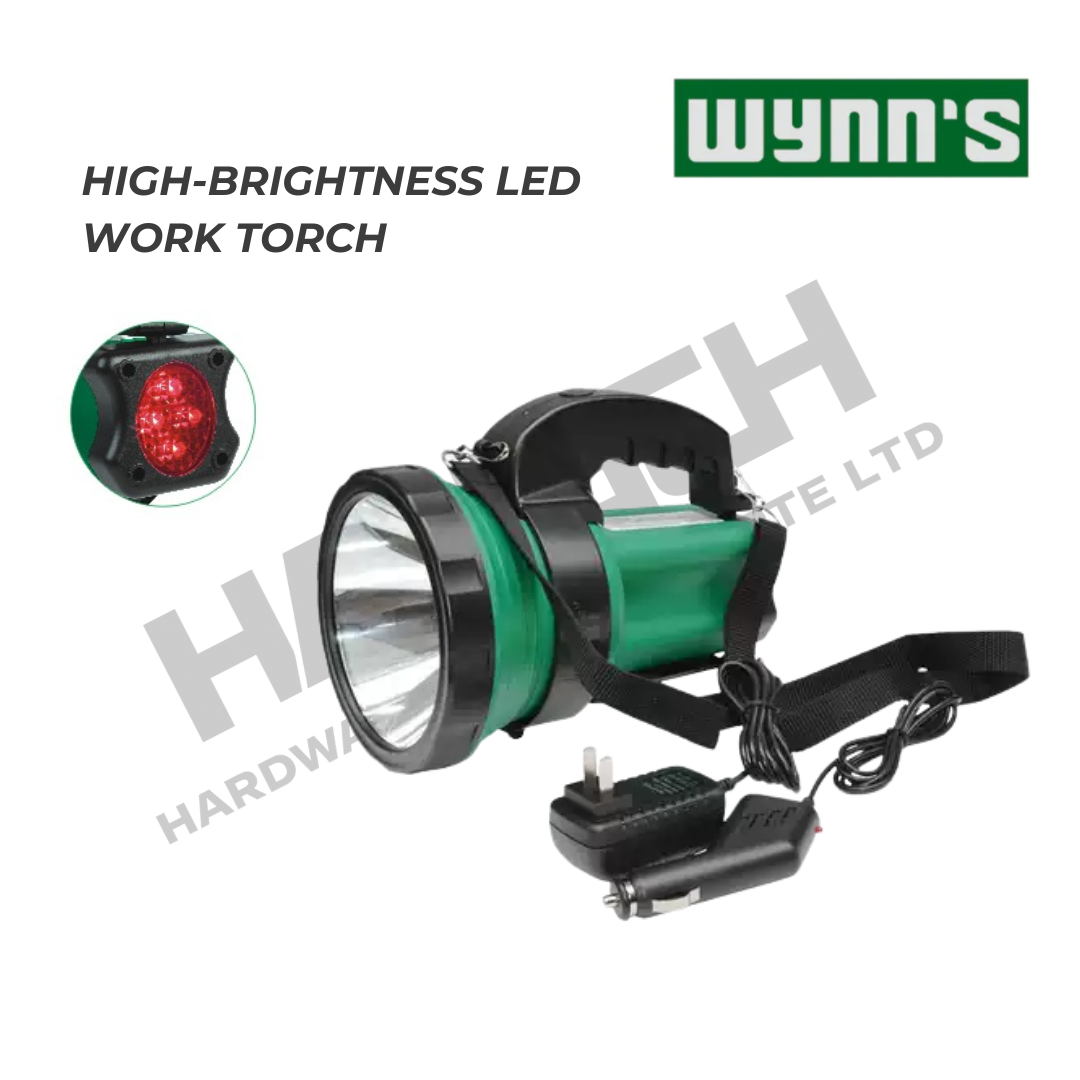 Wynn's Rechargeable LED Working Torch (W3393) Portable High-Brightness Work Light with Rear Red Warning Light  (LED工作灯)