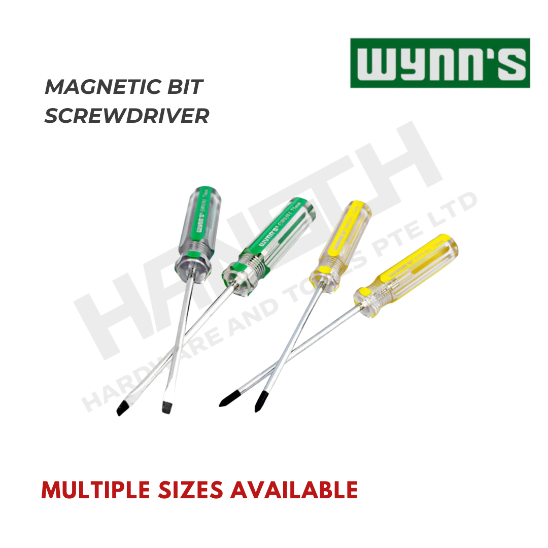 Wynn's Magnetic Screwdriver CR-V Chrome Vanadium Steel Flat & Phillips Screw Driver 一字十字 柄螺丝批 多尺寸可选