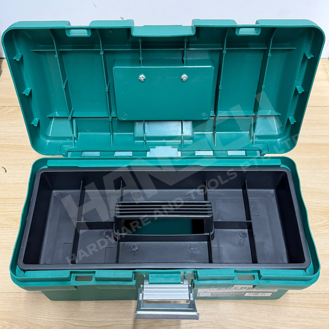 Wynn's W380 Industrial Portable Plastic Tool Box with Organiser Tray, Secure Lock and Carry Handle 工业级工具箱 多功能分层收纳箱