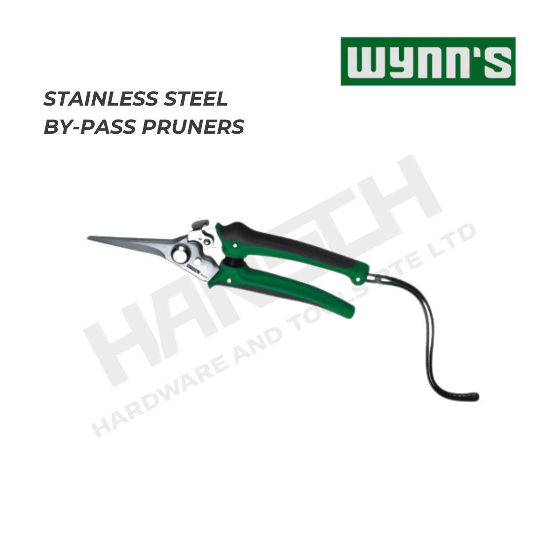 Wynn's Stainless Steel By-Pass Pruners 8” / 200mm (W0437) Heavy-Duty Garden Pruning Shears 不锈钢电子剪